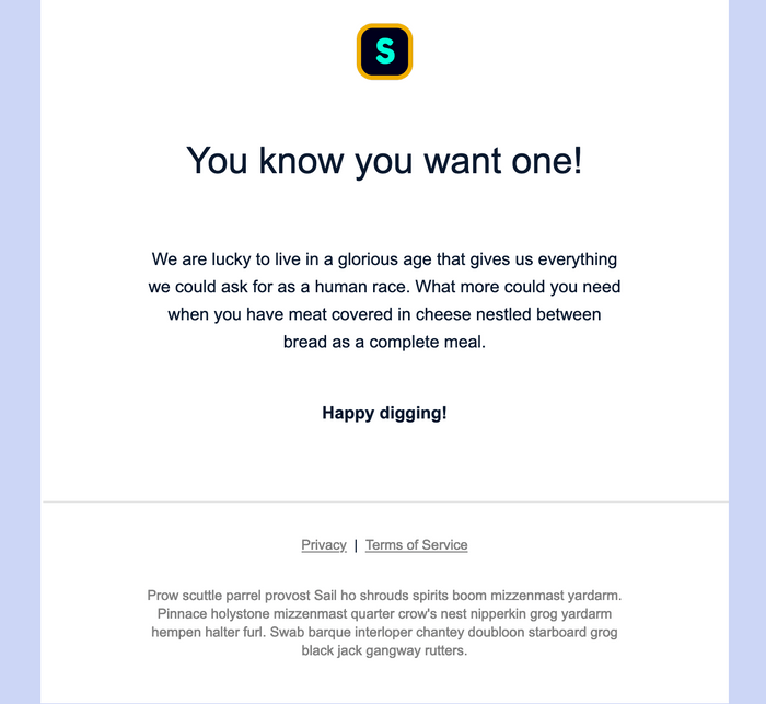 Simple email workflow